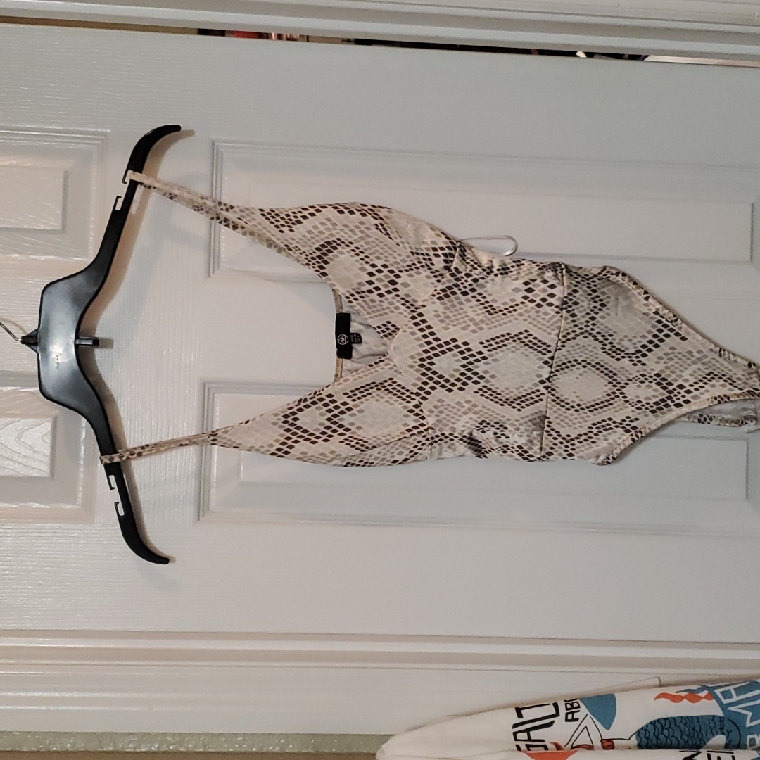 Sexy Python Printed Bodysuit